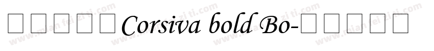 家庭个人化Corsiva bold Bo字体转换